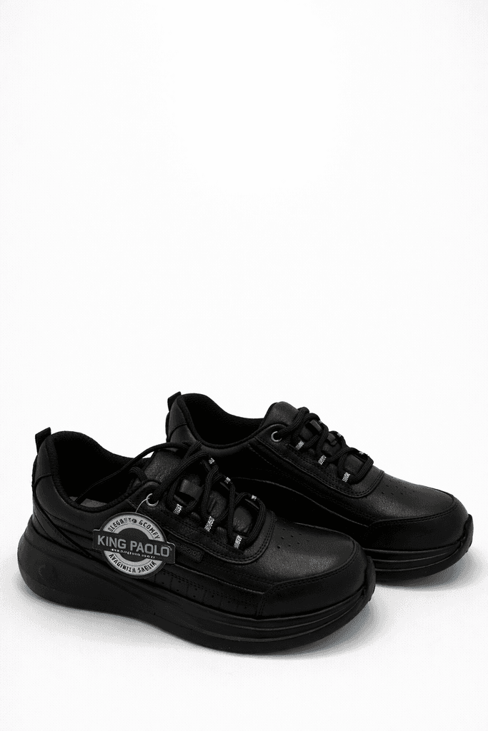 King Paolo Women's Leather Shoes - Black (40) 2