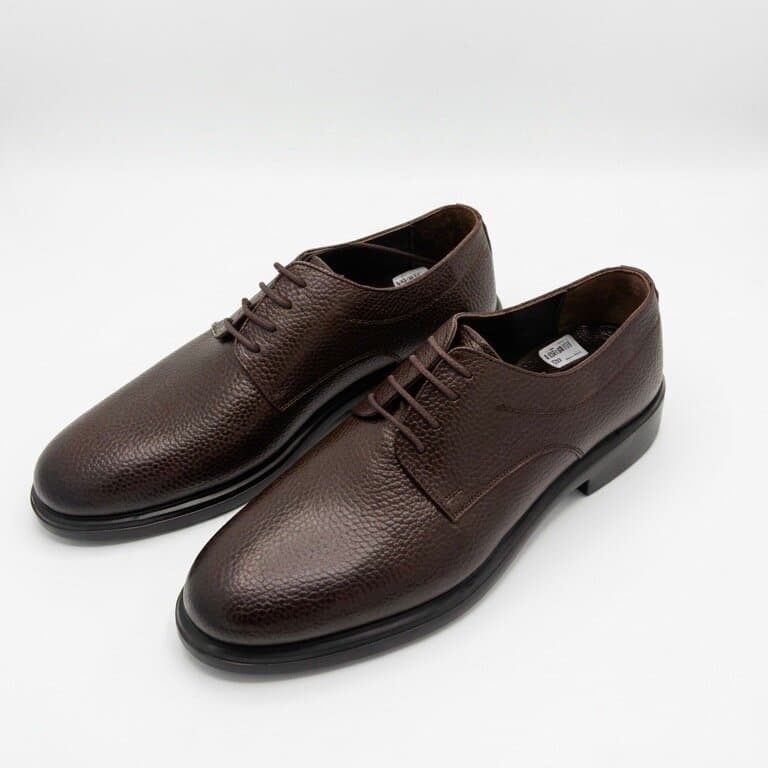 Grand Oxford Men's Leather Shoes - Dark Brown (44)