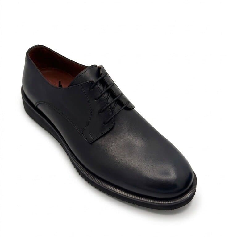 Grand Oxford Men's Leather Shoes - Navy Blue (44) 4