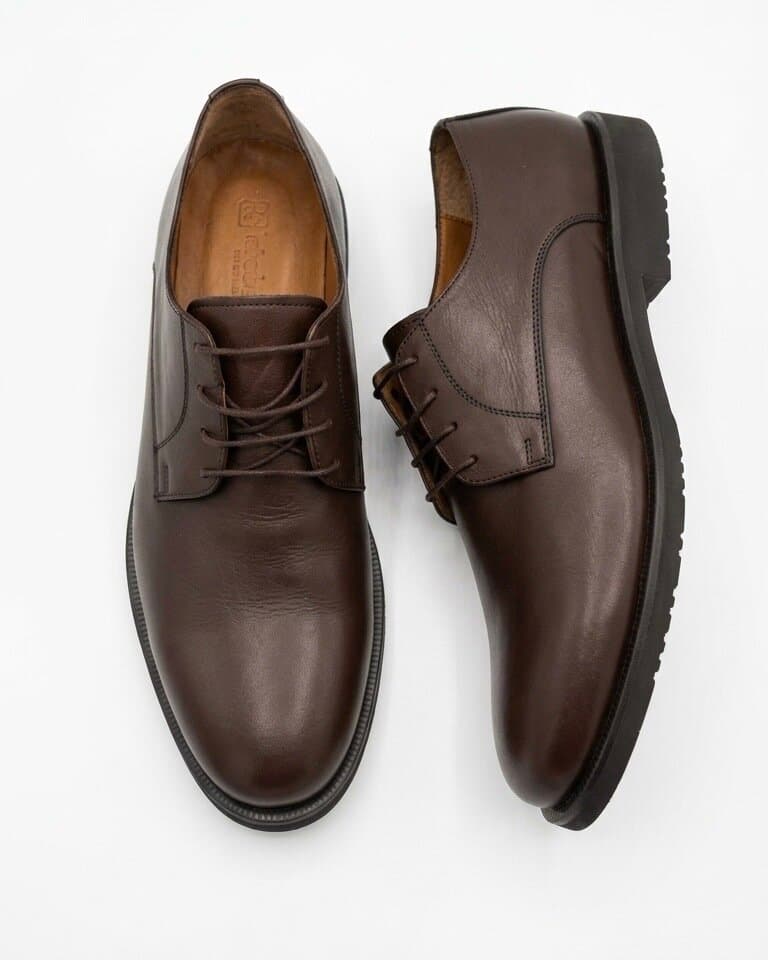 Grand Oxford Men's Leather Shoes - Brown (44) 2