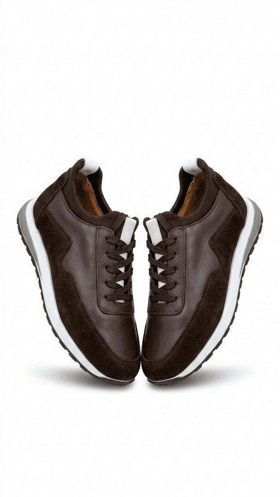 Grand Oxford Men's Leather Shoes - Dark Brown (44) 2