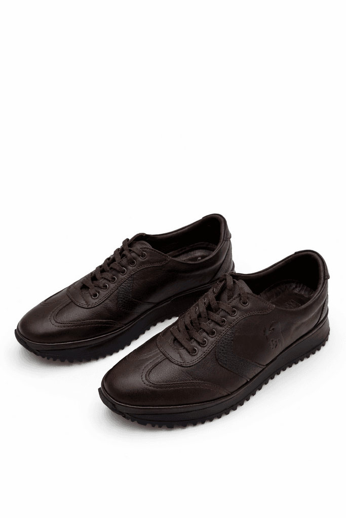 Grand Oxford Men's Leather Shoes - Dark Brown (44)