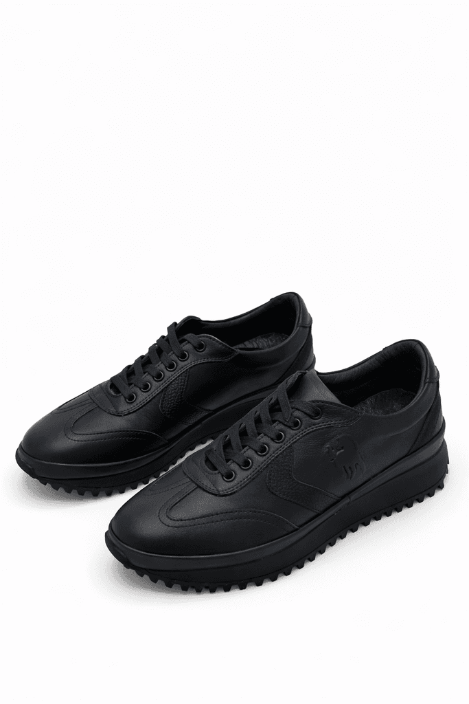 Grand Oxford Men's Leather Shoes - Black (44)