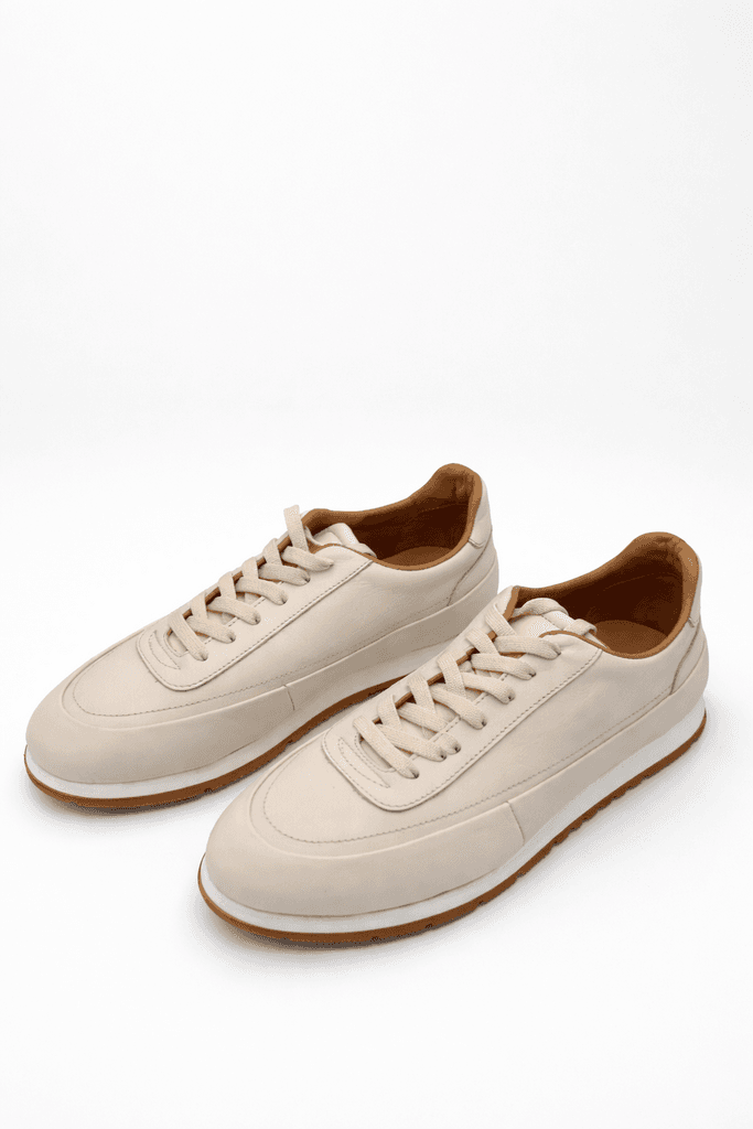 Grand Oxford Men's Leather Shoes - Beige (44)