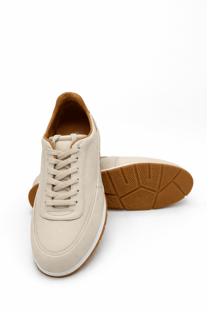 Grand Oxford Men's Leather Shoes - Beige (44) 3