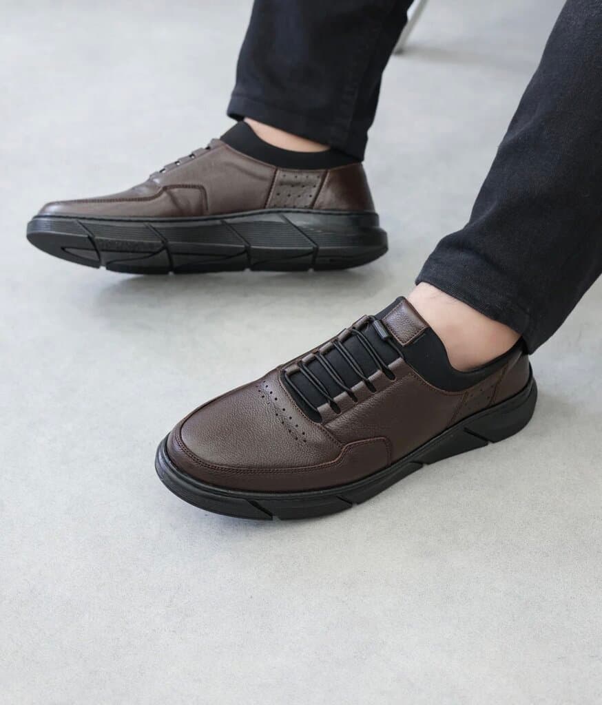 Grand Oxford Men's Leather Shoes - Dark Brown (44)