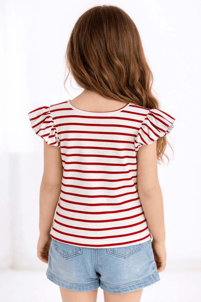 Markam Pink Girls Cotton T-Shirt - Red (7 Years) 2