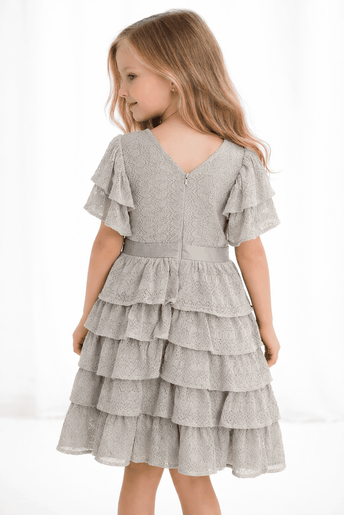 Mia Lia Girls Dress - Light Gray (7 Years) 2