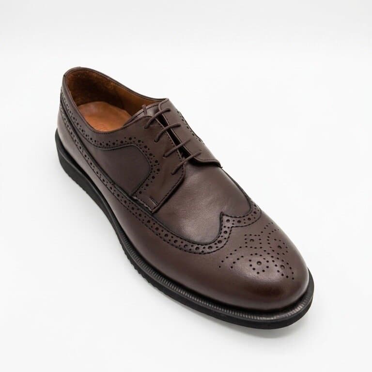 Grand Oxford Men's Leather Shoes - Dark Brown (44) 2