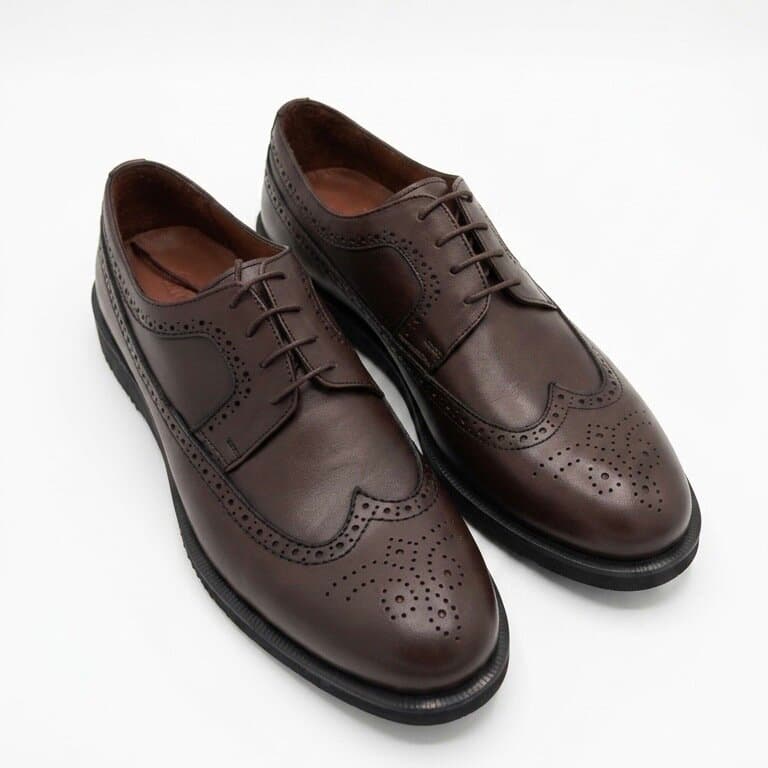 Grand Oxford Men's Leather Shoes - Dark Brown (44) 3