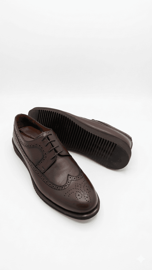 Grand Oxford Men's Leather Shoes - Dark Brown (44) 4