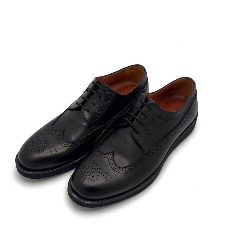Grand Oxford Men's Leather Shoes - Black (44)