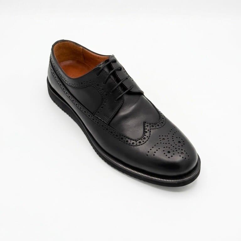 Grand Oxford Men's Leather Shoes - Black (44) 2