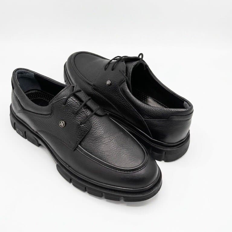 Grand Oxford Men's Leather Shoes - Black (44) 3