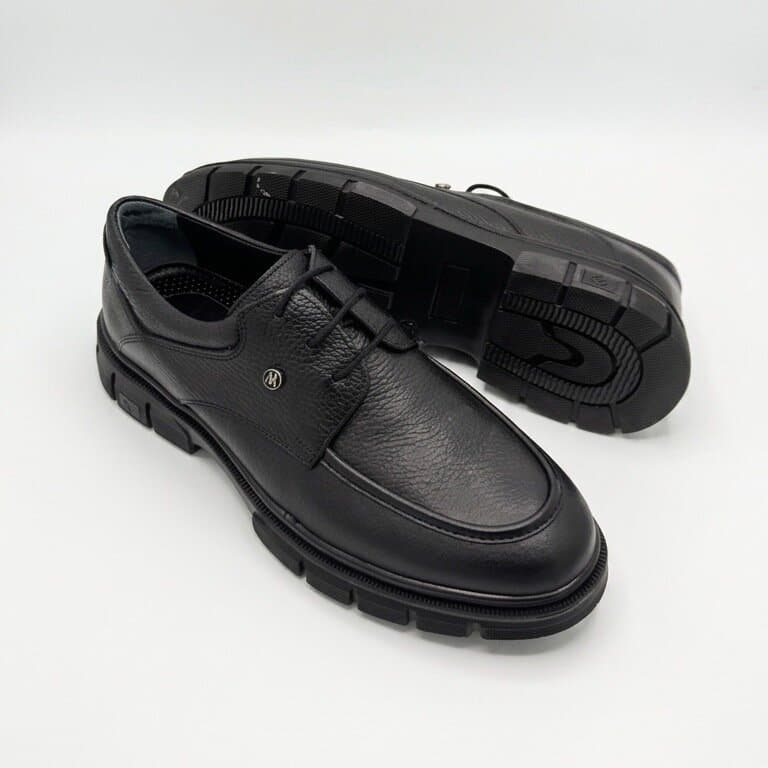 Grand Oxford Men's Leather Shoes - Black (44) 4