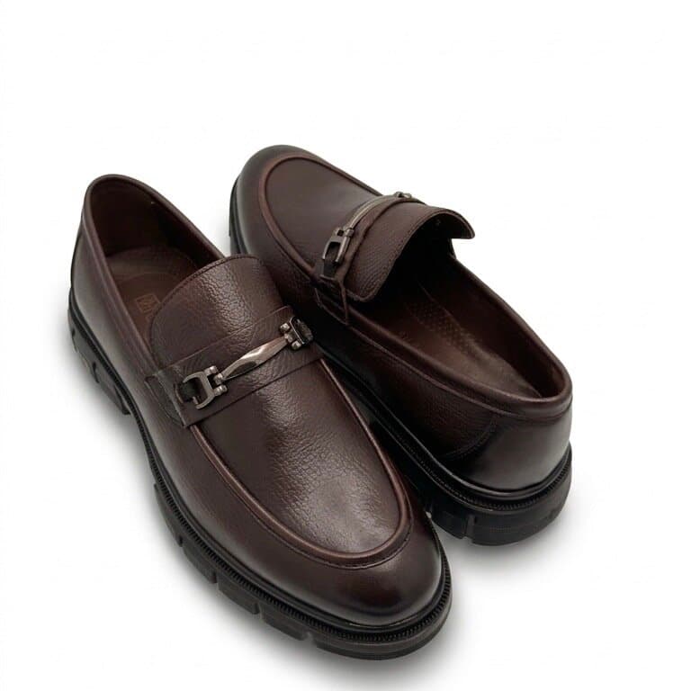 Grand Oxford Men's Leather Shoes - Dark Brown (44) 3