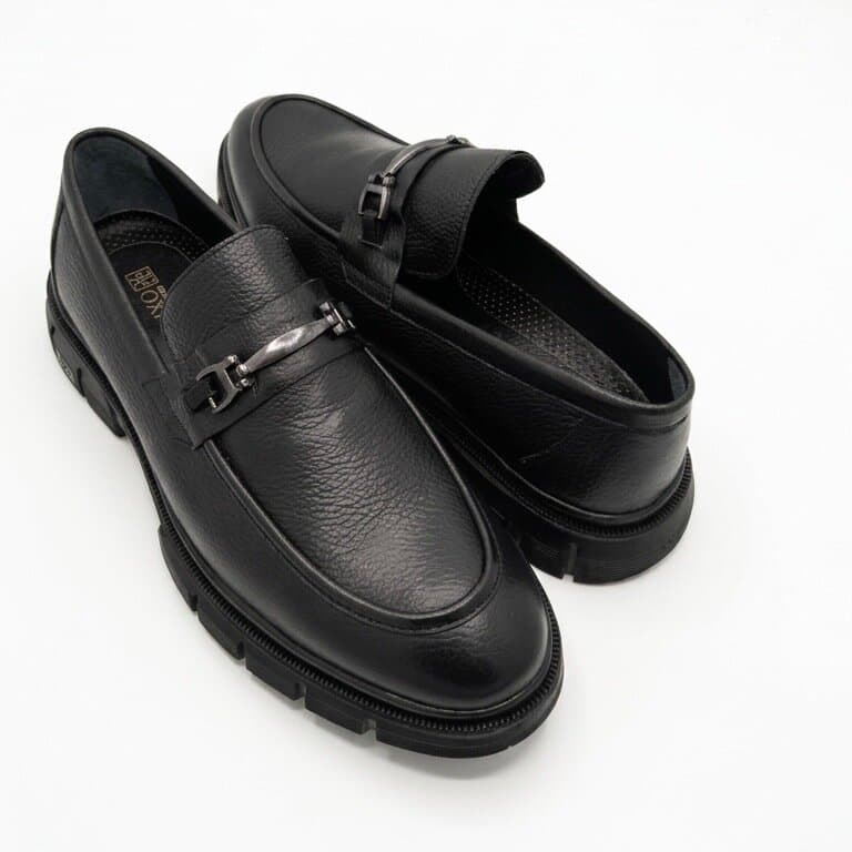 Grand Oxford Men's Leather Shoes - Black (44) 3