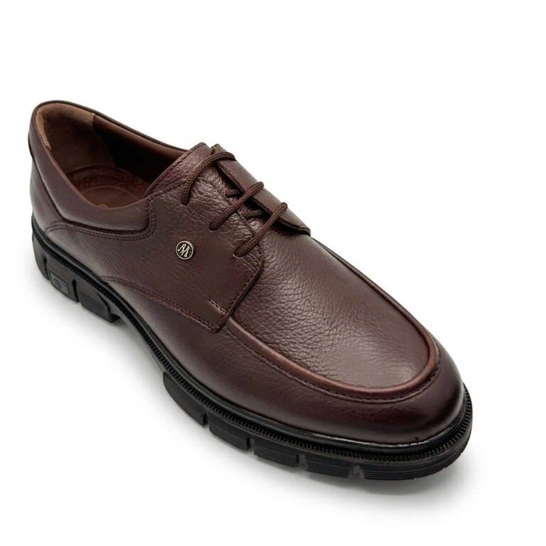 Grand Oxford Men's Leather Shoes - Dark Brown (44) 2