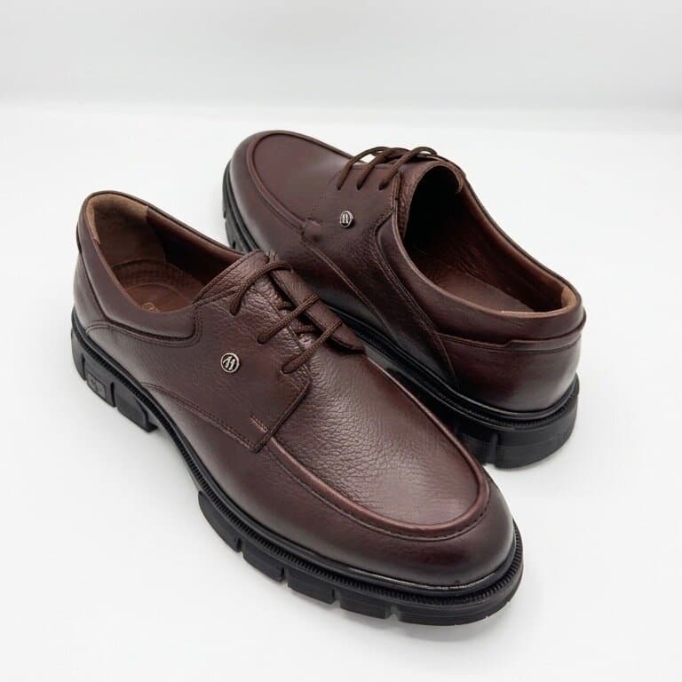 Grand Oxford Men's Leather Shoes - Dark Brown (44) 3