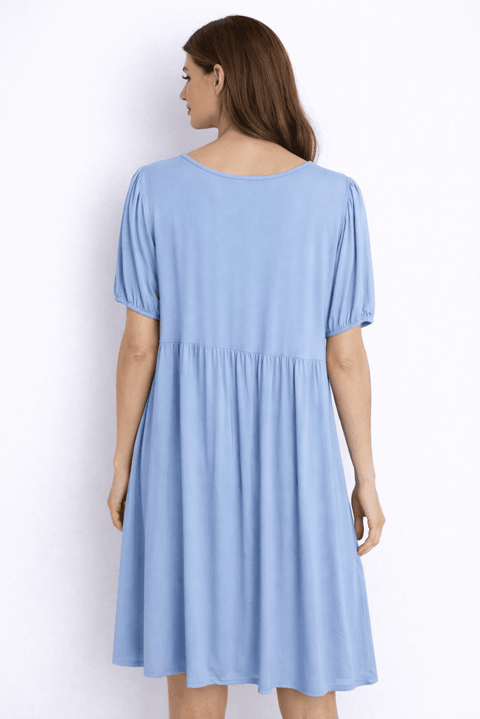 Big Dart Women's Viscose Dress - Light Blue (S) 2