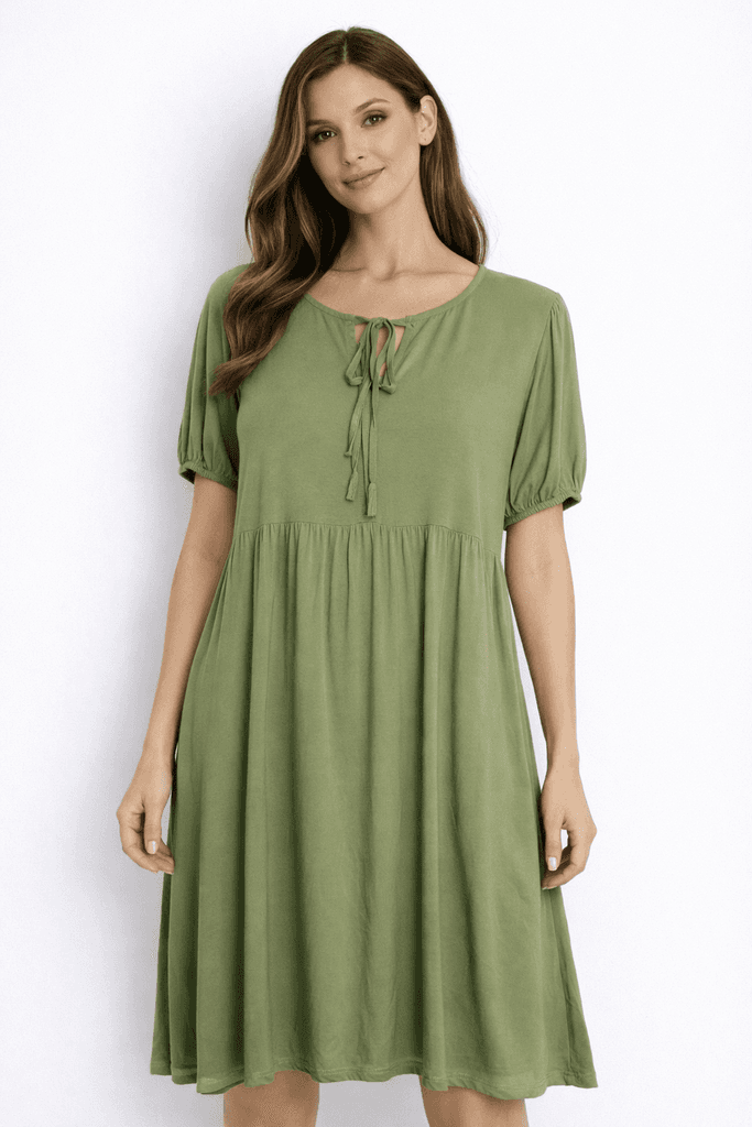 Big Dart Women's Viscose Dress - Light Green (S)