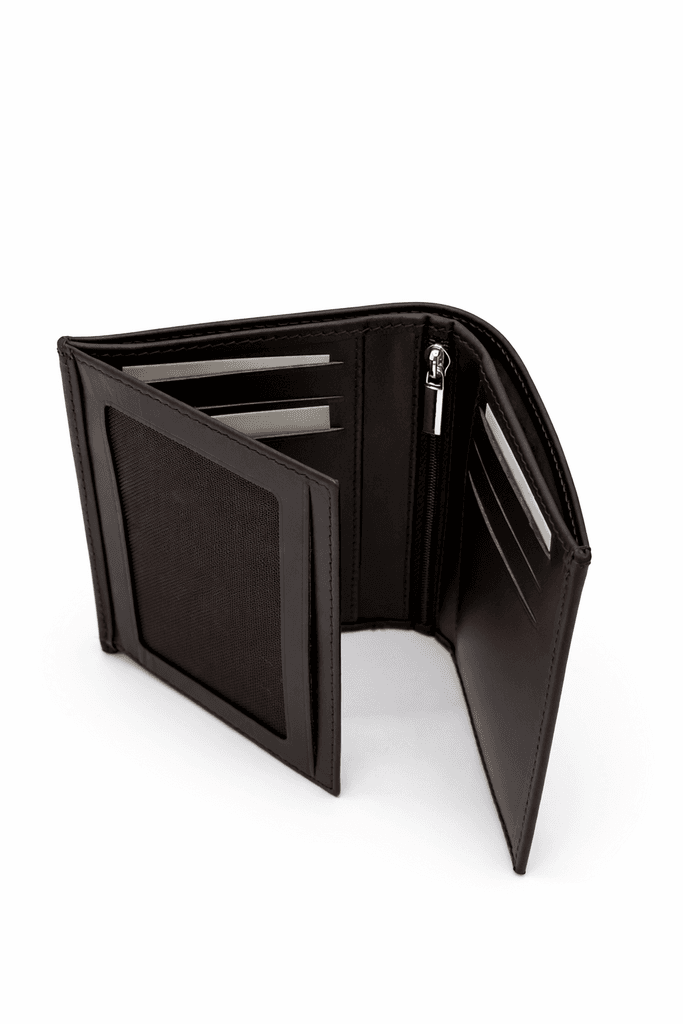 Grand Oxford Leather Bifold Wallet - Dark Brown 2