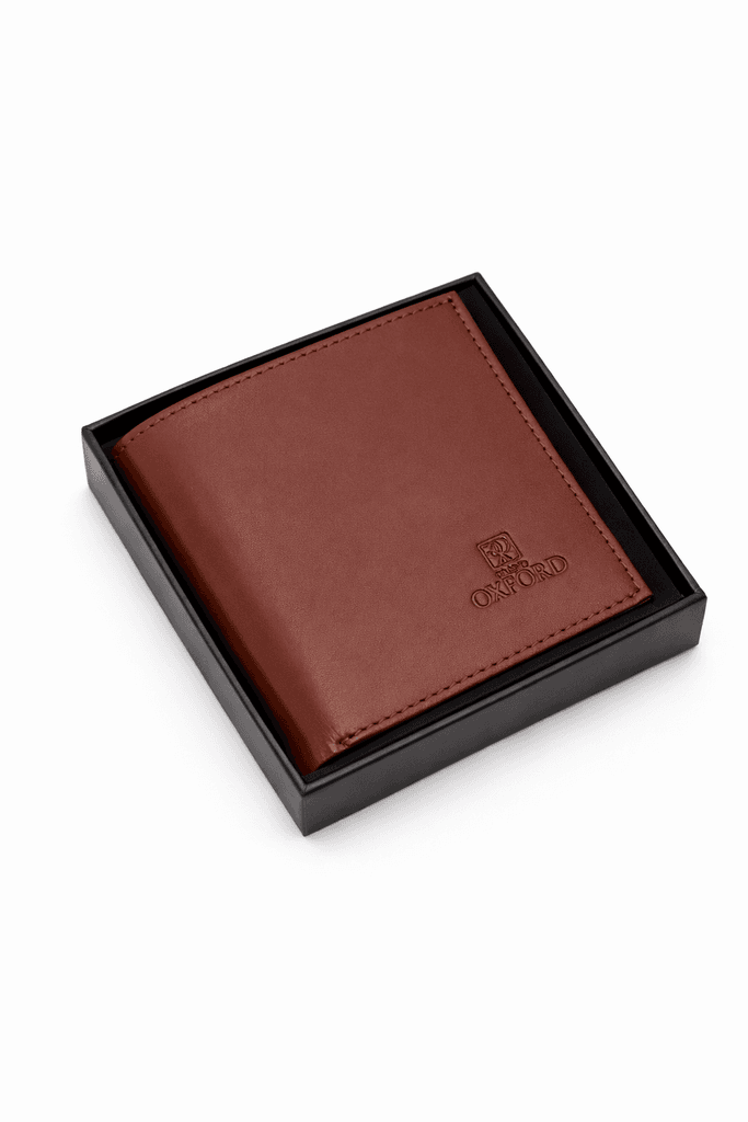 Grand Oxford Leather Bifold Wallet - Brown