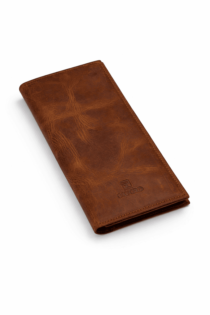 Grand Oxford Men's Long Leather Wallet - Brown 2