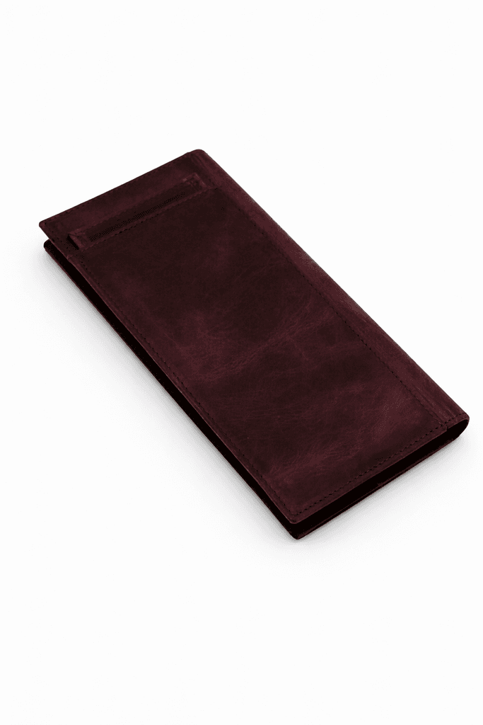 Grand Oxford Men's Long Leather Wallet - Dark Purple 3