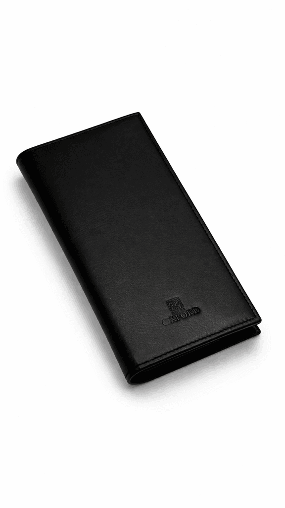 Grand Oxford Men's Long Leather Wallet - Black 2