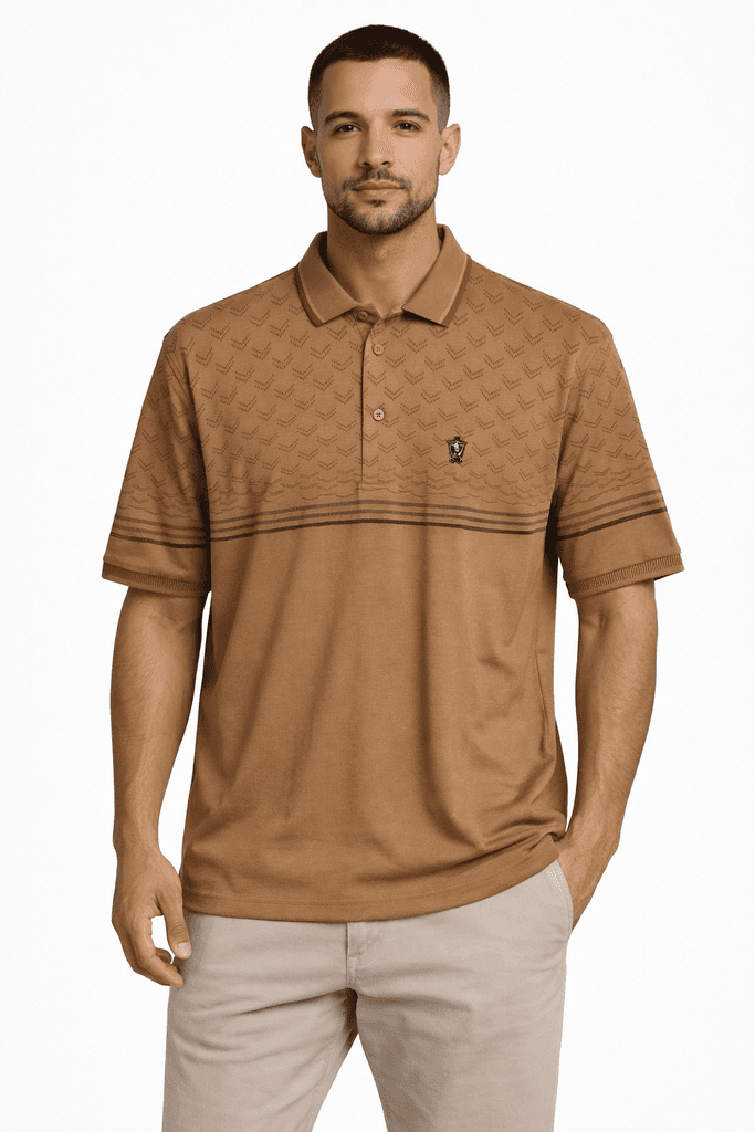 Indigo Park Men's Cotton T-Shirt - Brown (S)