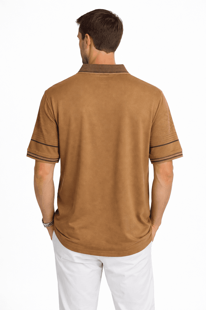 Indigo Park Men's Cotton T-Shirt - Brown (S) 2