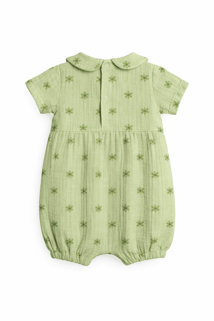 Joys Polo Baby Cotton Romper - Light Green (6-9 Months) 2
