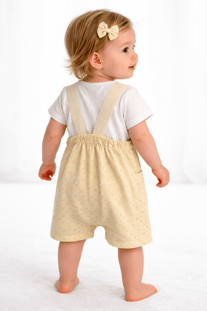 Joys Polo Baby Cotton Romper - Lemon Yellow (6-9 Months) 2