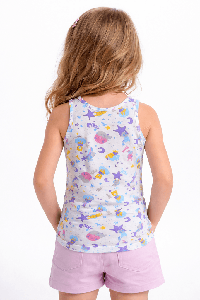 Kids Cotton Tank Top - Purple (2 years) 2