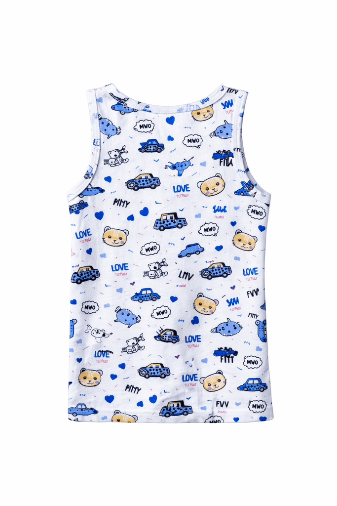 Kids Cotton Tank Top - Navy Blue (2 Years) 2
