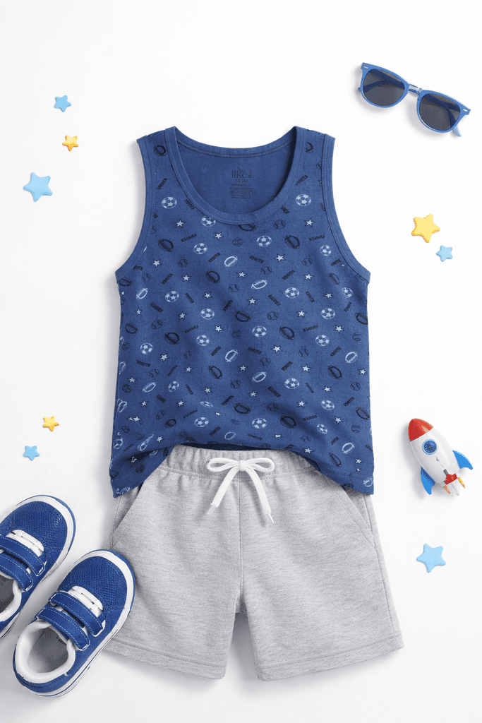 Like Kids Cotton Tank Top - Navy Blue (7 Years)