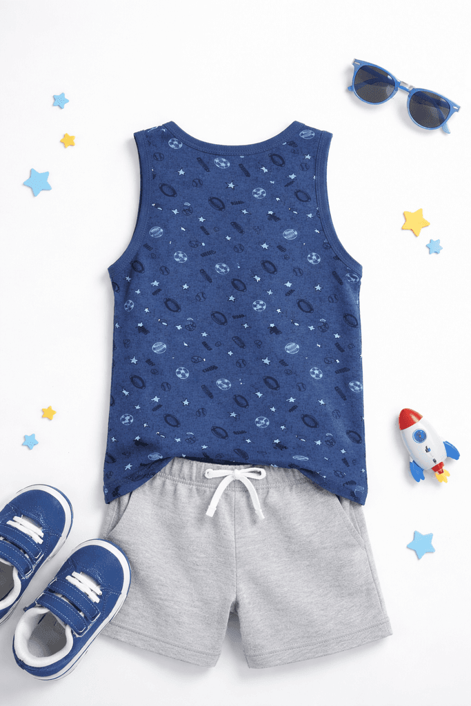 Like Kids Cotton Tank Top - Navy Blue (7 Years) 2