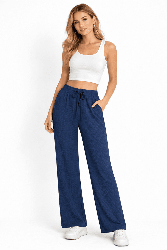 Hellie Women's Cotton Pants - Blue (S)