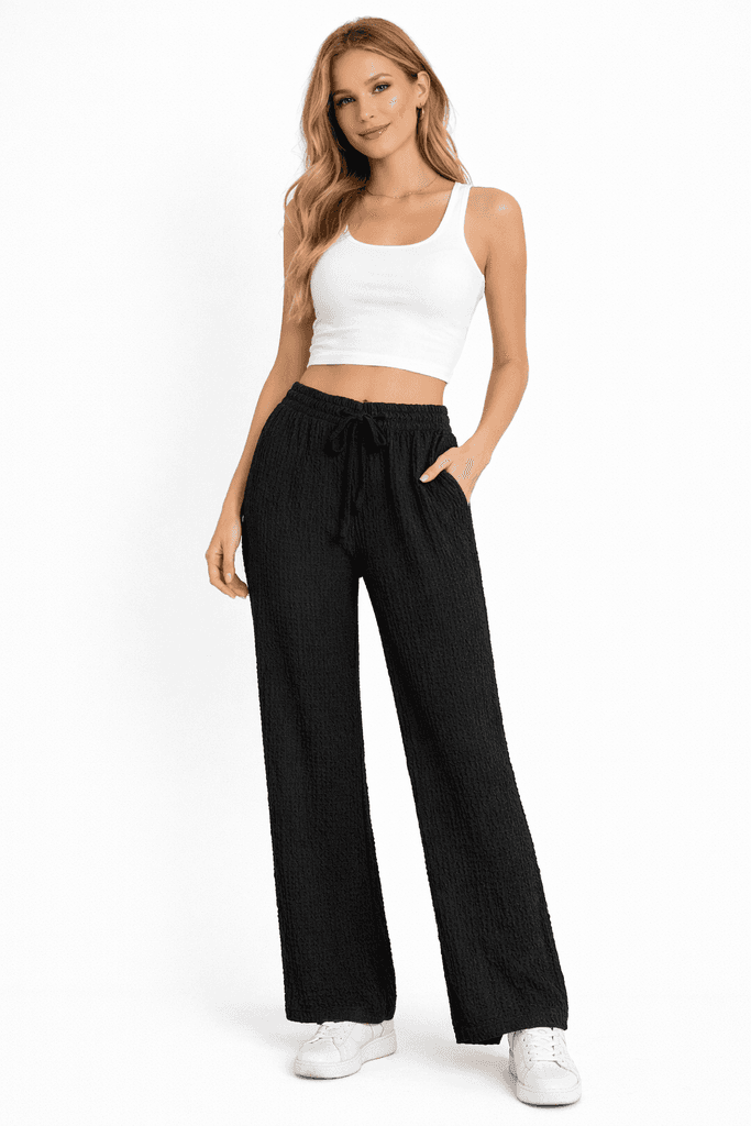 Hellie Women's Cotton Pants - Black (S)
