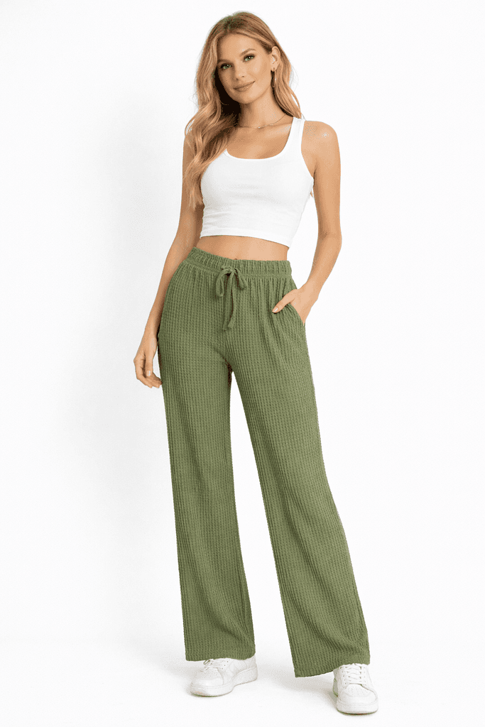 Hellie Women's Cotton Pants - Olive (S)