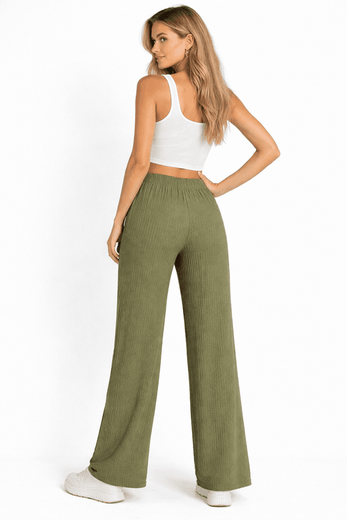 Hellie Women's Cotton Pants - Olive (S) 2
