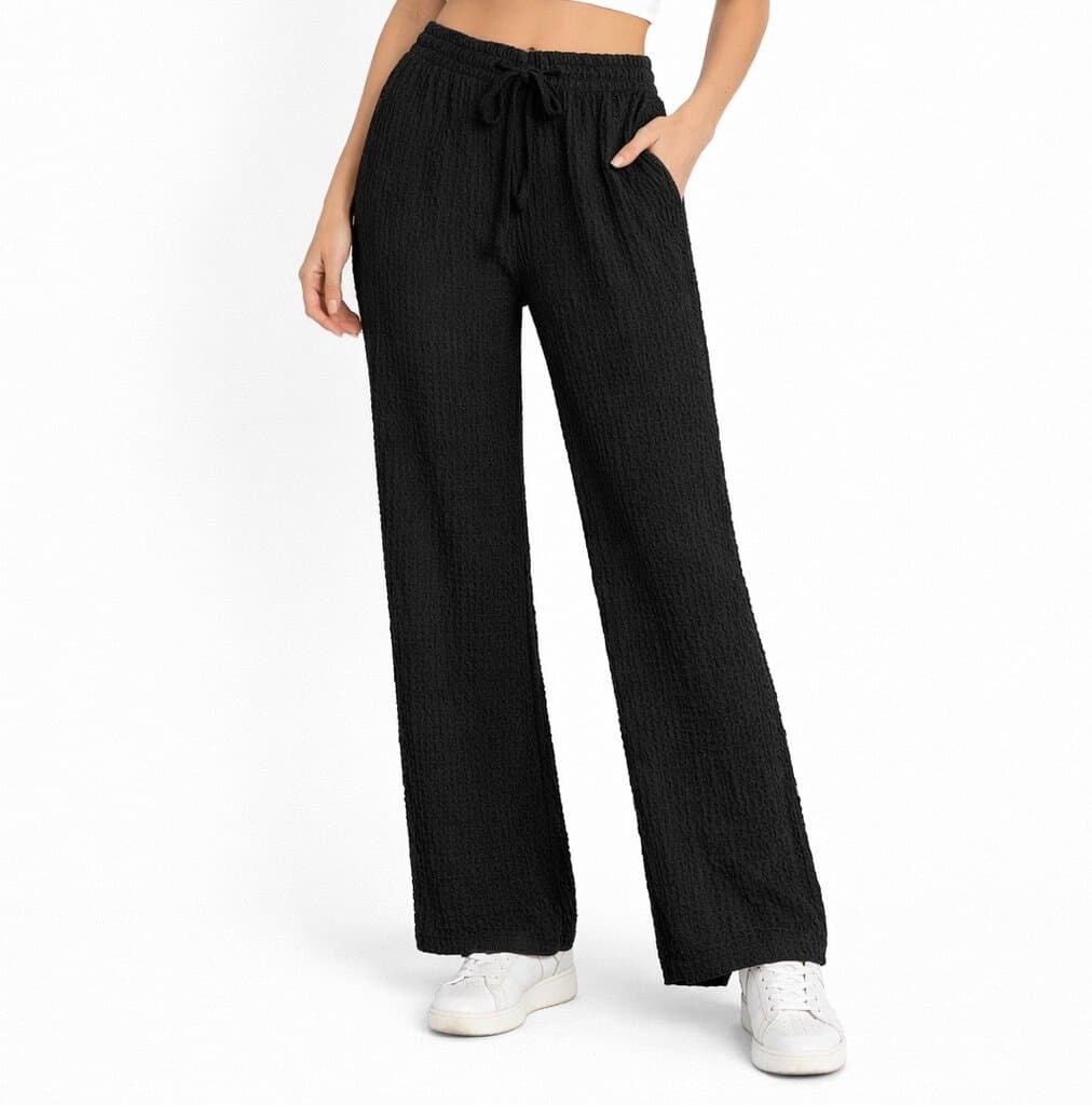 Hellie Women's Cotton Pants - Black (S) 3