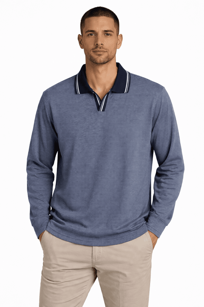 Coal City Men's Cotton Blouse - Blue (36)