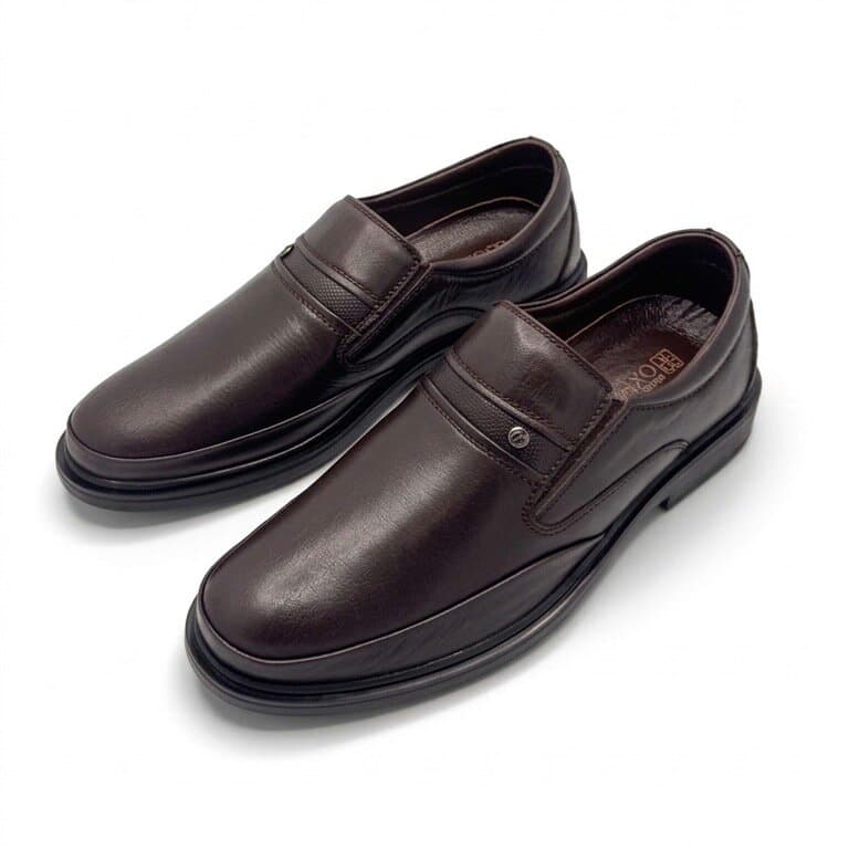 Grand Oxford Men's Leather Shoes - Dark Brown (44)
