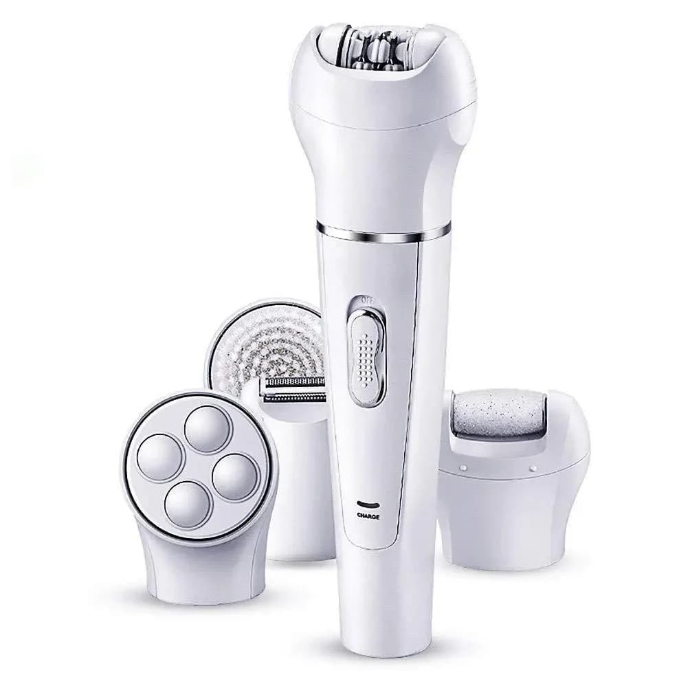 5-in-1 Electric Hair Removal Kit for Dry and Wet Use - White 1