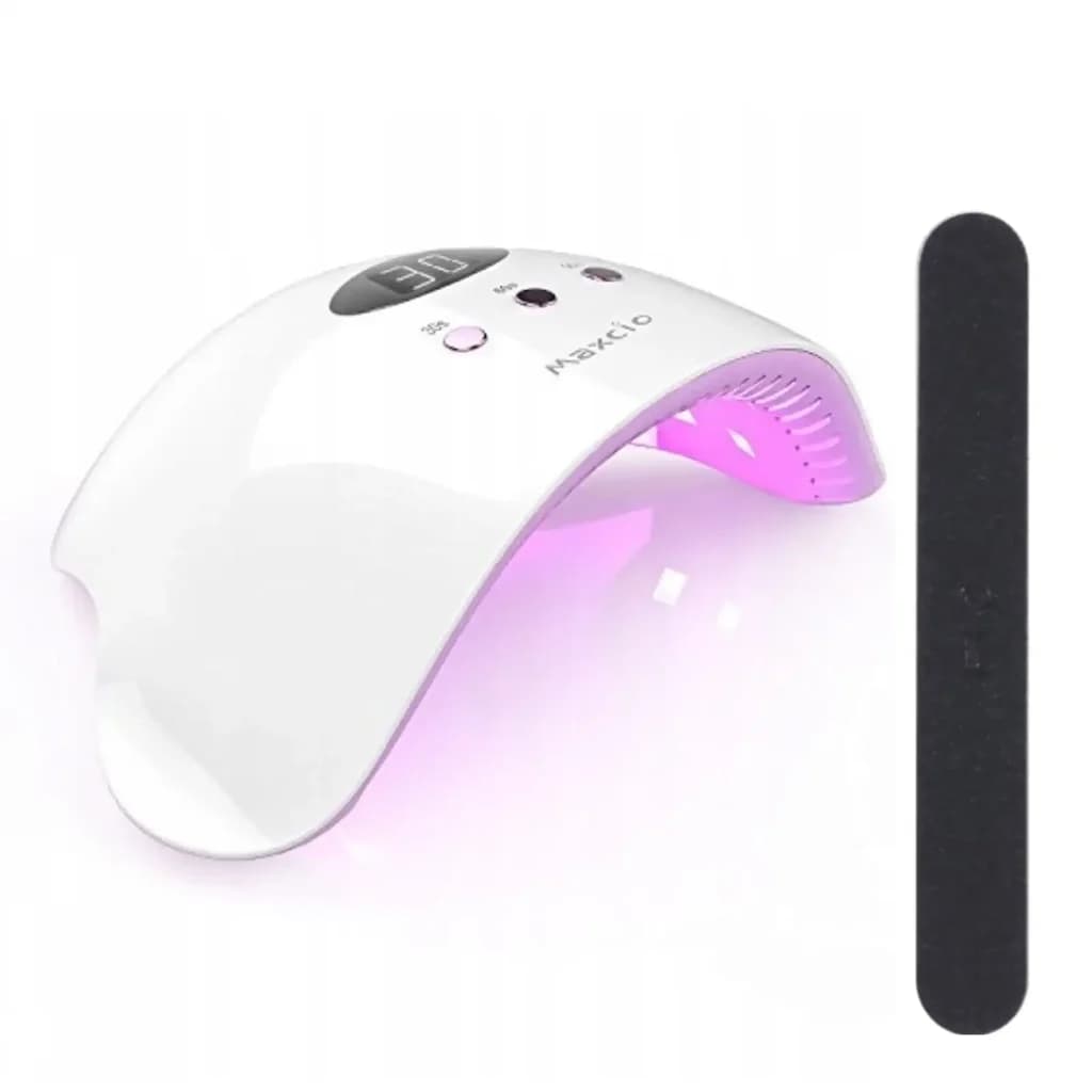 Maxcio UV LED Nail Lamp Smart design LCD Screen Timer - White 1