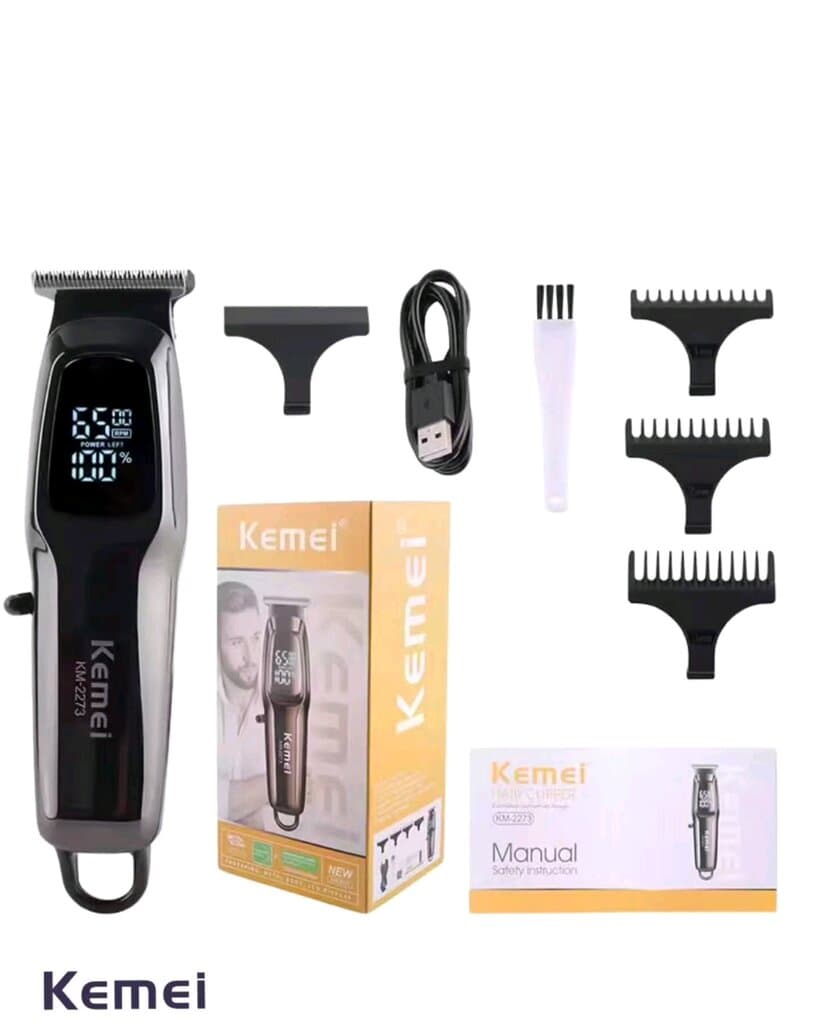 Kemei KM-2273 Professional Metal Body Hair Trimmer with LED Display 6