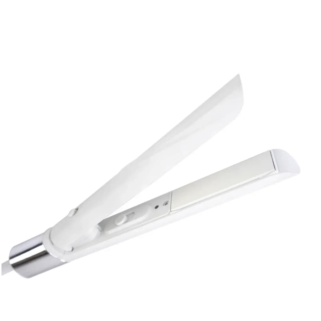 Portable Mini Curling & Straightening Iron - White 1