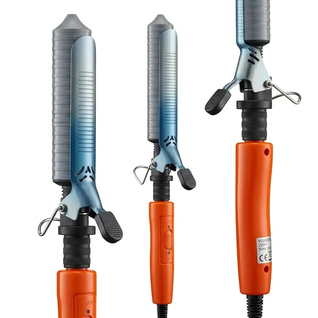 Professional 28mm Fast Ceramic Hair Curling Iron - Orange